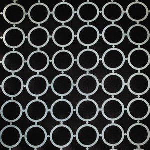 8.8 Yards Free Spirit Designer Vicki Payne Aqua & Black Circles Geometric Fabric